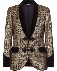 Мужской золотой пиджак из парчи от Dolce & Gabbana