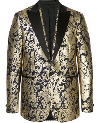 Мужской золотой пиджак из парчи от Versace