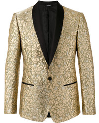 Мужской золотой пиджак с "огурцами" от Dolce & Gabbana