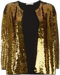 Женский золотой пиджак с пайетками от Mes Demoiselles