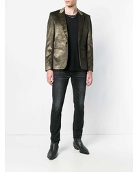 Мужской золотой пиджак от Saint Laurent