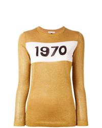 Женский золотой свитер с круглым вырезом от Bella Freud