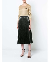 Женский золотой свитер с круглым вырезом от Rochas