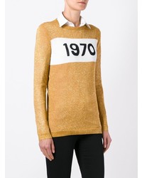 Женский золотой свитер с круглым вырезом от Bella Freud