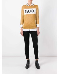 Женский золотой свитер с круглым вырезом от Bella Freud