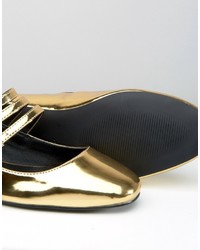 Золотые балетки от Asos