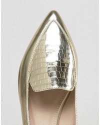 Золотые балетки от Asos