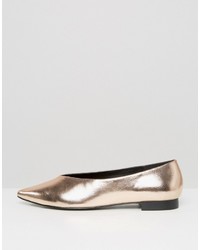 Золотые балетки от Asos