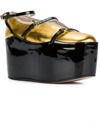 Золотые балетки от Gucci