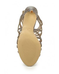 Золотые босоножки на каблуке от River Island