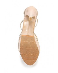 Золотые босоножки на каблуке от Stephan