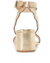 Женские золотые босоножки от Loeffler Randall