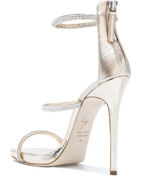 Женские золотые босоножки от Giuseppe Zanotti Design