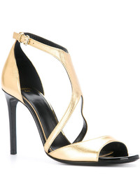 Женские золотые босоножки от Lanvin