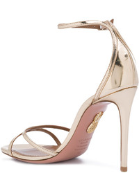 Женские золотые босоножки от Aquazzura