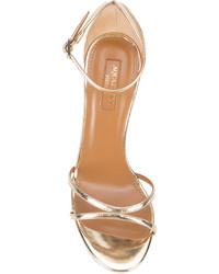 Женские золотые босоножки от Aquazzura