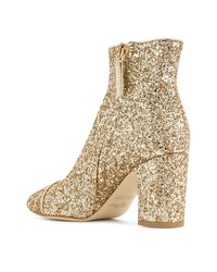 Золотые ботильоны с пайетками от Polly Plume