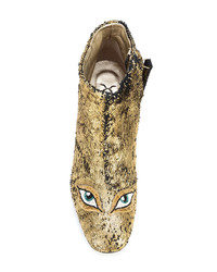 Золотые ботильоны с пайетками от Figue