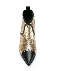 Золотые ботильоны с пайетками от Tomas Maier