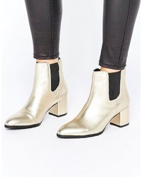Женские золотые ботинки челси от Park Lane