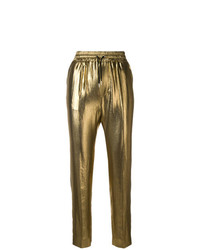 Женские золотые брюки-галифе от Barbara Bui