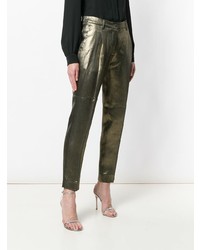 Женские золотые брюки-галифе от Moschino Vintage