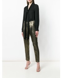 Женские золотые брюки-галифе от Moschino Vintage