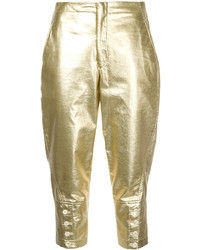Женские золотые брюки от Comme des Garcons