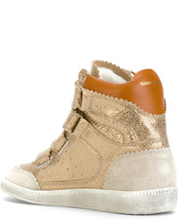 Женские золотые высокие кеды от Isabel Marant