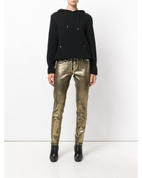 Золотые джинсы скинни от Philipp Plein