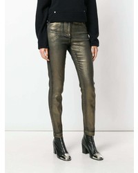 Золотые джинсы скинни от Philipp Plein