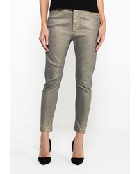 Золотые джинсы скинни от Patrizia Pepe