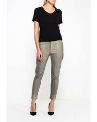 Золотые джинсы скинни от Patrizia Pepe