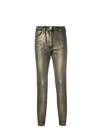 Золотые джинсы скинни от Philipp Plein
