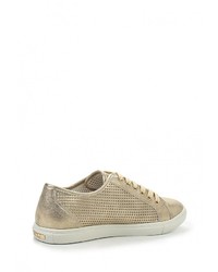 Женские золотые замшевые кеды от Keddo