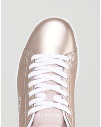 Женские золотые кеды от Lacoste