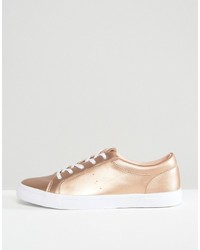 Женские золотые кеды от Pull&Bear