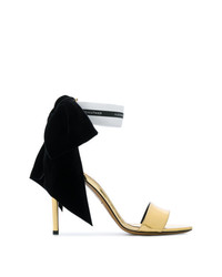 Золотые кожаные босоножки на каблуке от Alexandre Vauthier