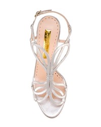 Золотые кожаные босоножки на каблуке от Rupert Sanderson