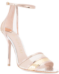 Женские золотые кожаные босоножки от Aperlaï