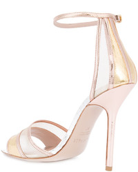 Женские золотые кожаные босоножки от Aperlaï