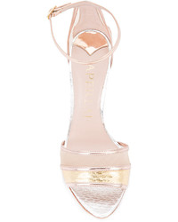 Женские золотые кожаные босоножки от Aperlaï