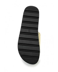 Женские золотые кожаные босоножки от Catherine