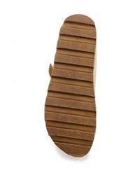 Женские золотые кожаные босоножки от Damerose