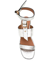 Женские золотые кожаные босоножки от Chloé