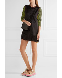 Женские золотые кожаные босоножки от Prada