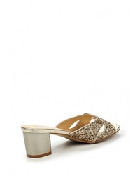 Женские золотые кожаные босоножки от Vivian Royal