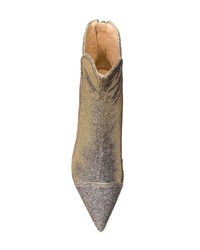 Золотые кожаные ботильоны от Alexandre Birman