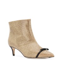 Золотые кожаные ботильоны от Marco De Vincenzo