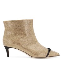 Золотые кожаные ботильоны от Marco De Vincenzo